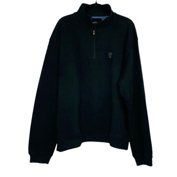 Izod black quarter zip pullover sweater Men's size XXL - Picture 1 of 10
